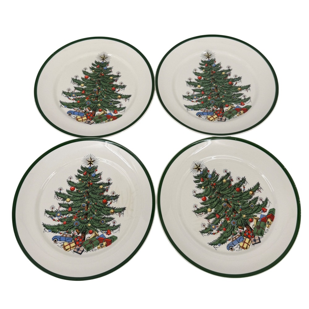 Plummer Ltd Christmas Tree 4 Salad White Green England New York 9 Inch